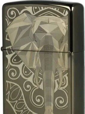 Black Ice Majestic Elephant Zippo